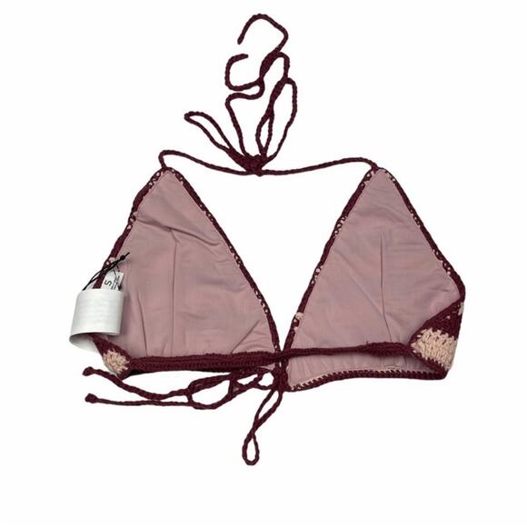 💗 3/$10 💗 NEW Revolve Miles crochet front tie bikini top Size Small - Picture 9 of 10